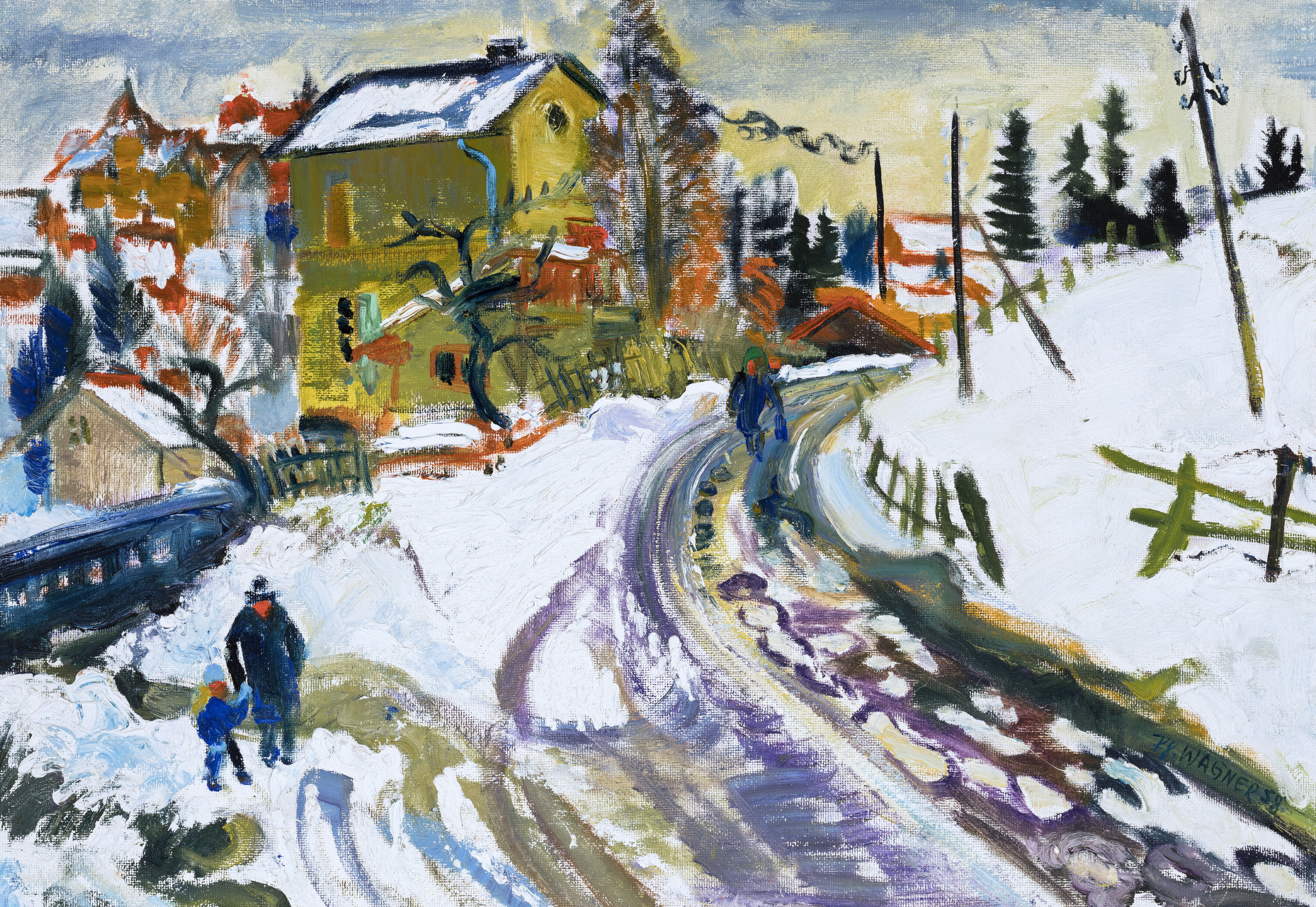 Weg nach Feldafing mit Bahnwärterhaus ⋅ 1964 Image