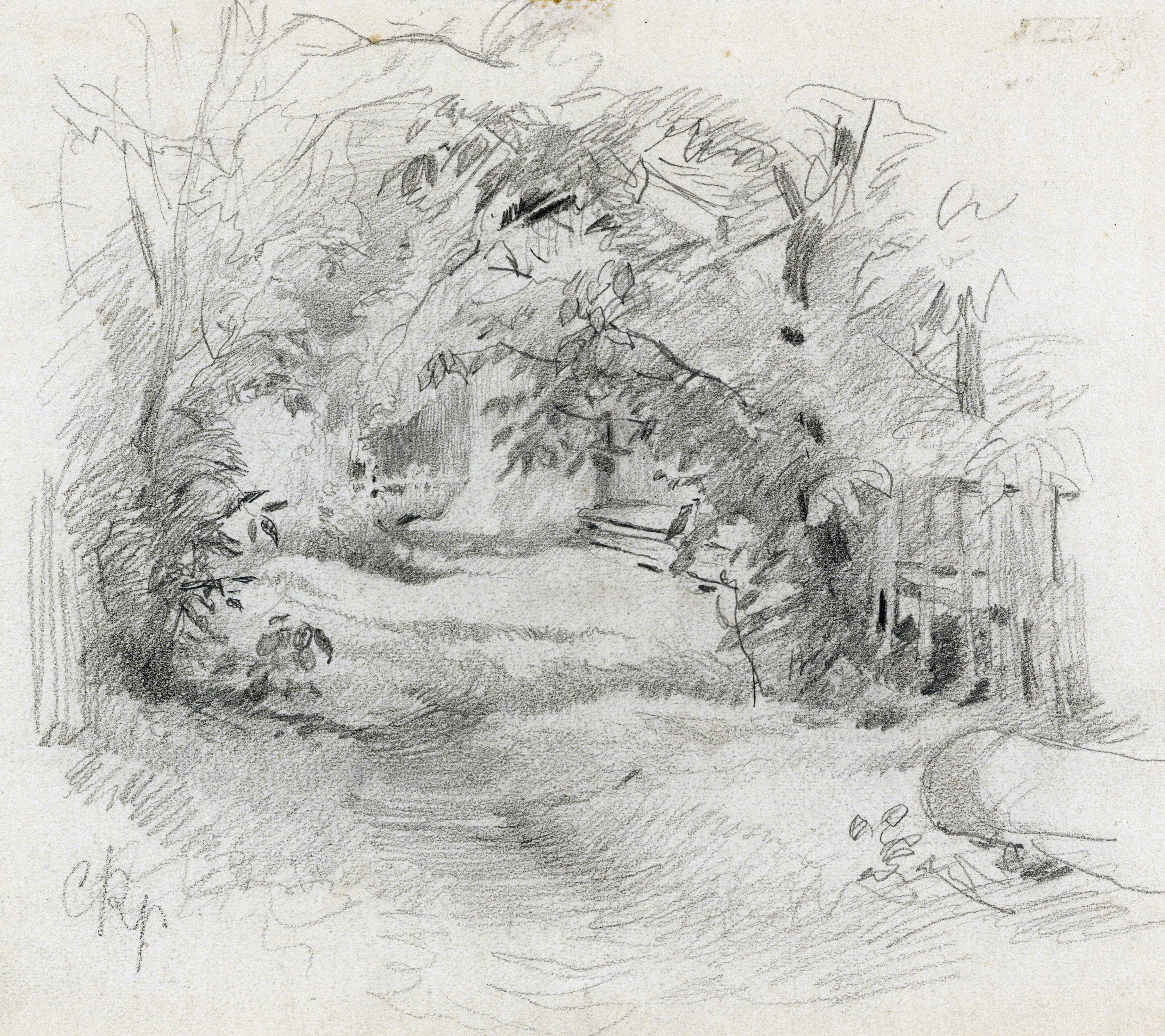 Gartenecke auf der Fraueninsel ⋅ um 1890 Image