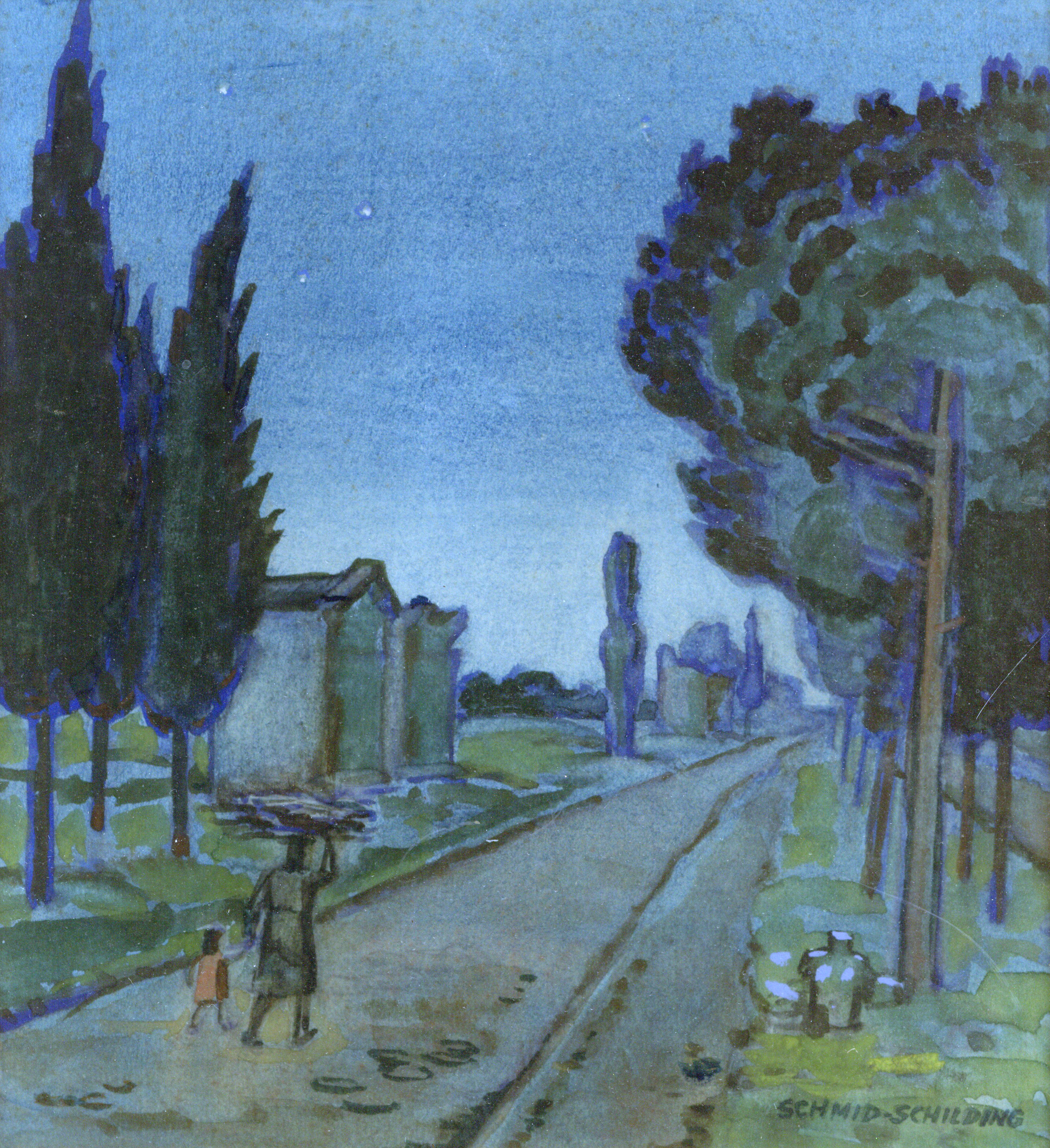 Rom - Via Appia bei Abendstimmung ⋅ 1941 Image