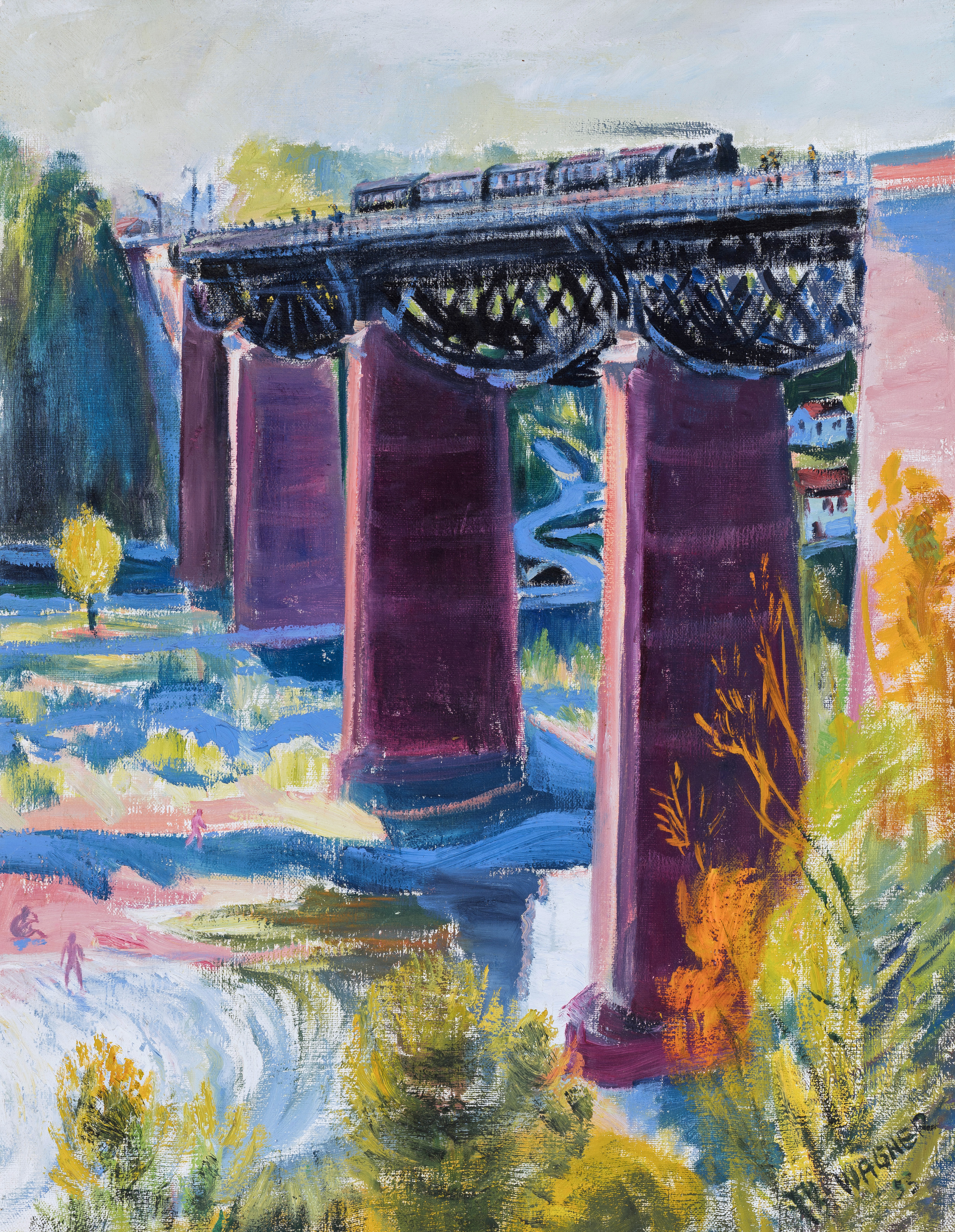 München - Großhesseloher Brücke ⋅ 1955 Image