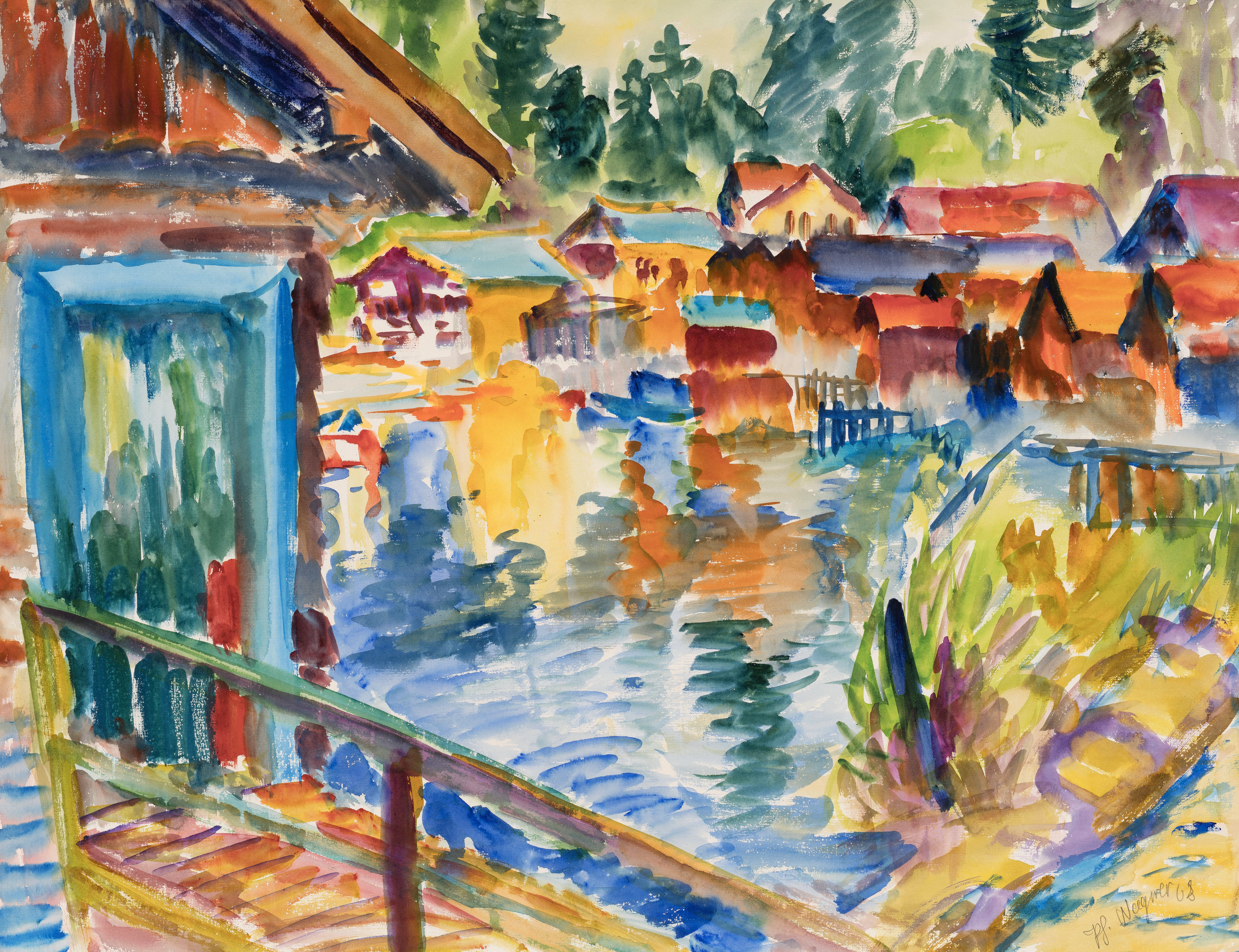 Bootshäuser am Starnberger See ⋅ 1968 Image