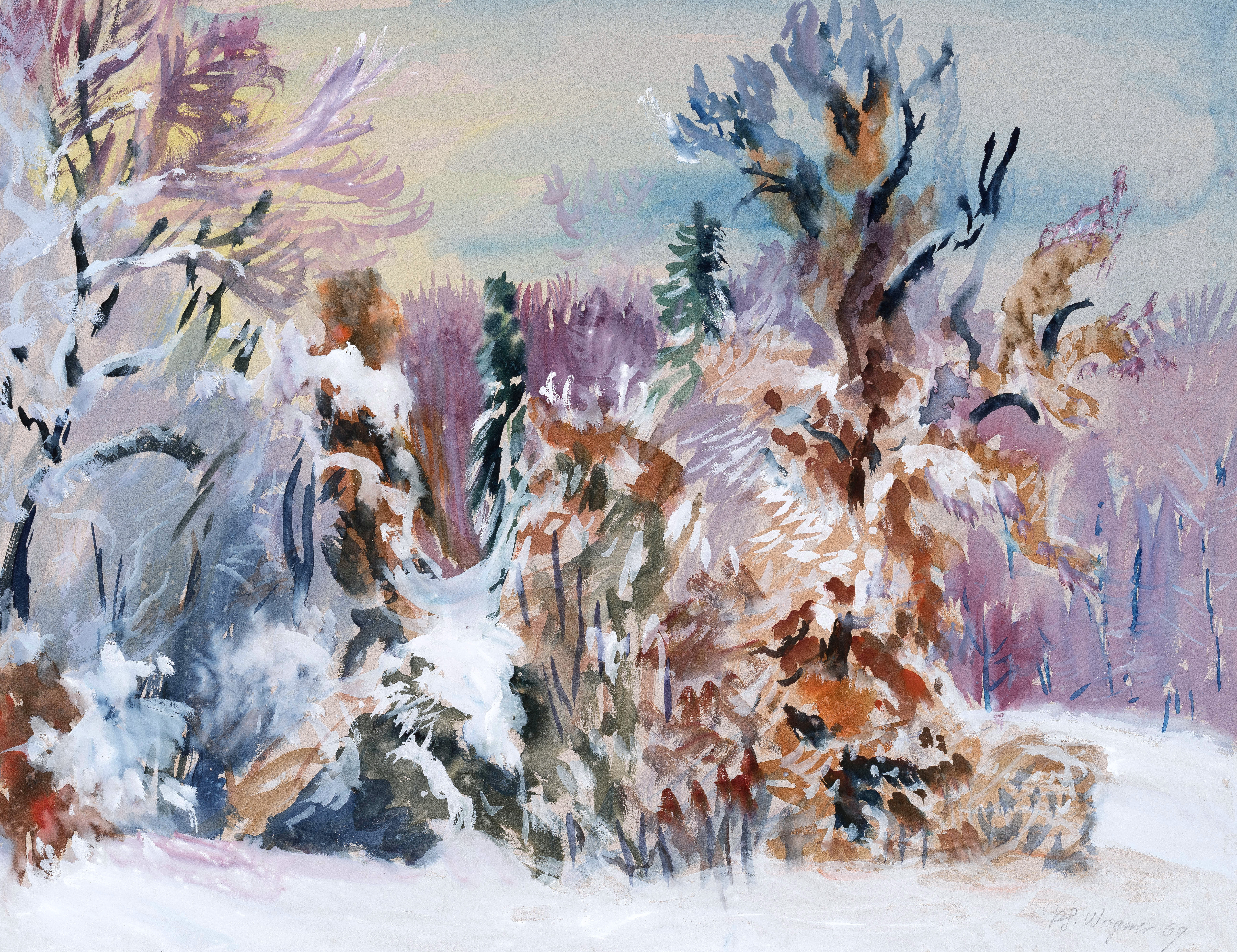 Winter am Weg zum Hochfeld am Starnberger See ⋅ 1969 Image