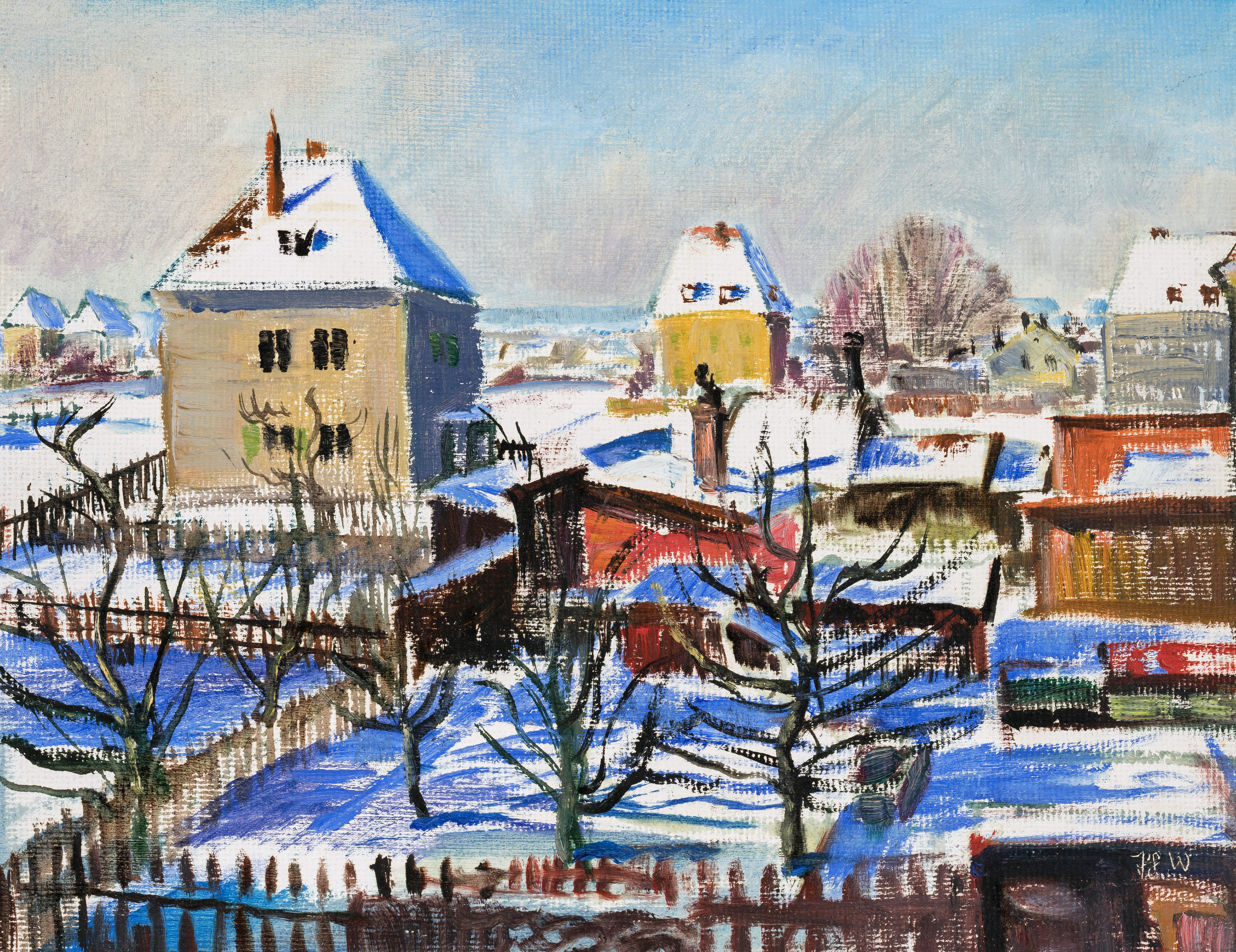 München - Garten in der Altmannstraße im Winter Image