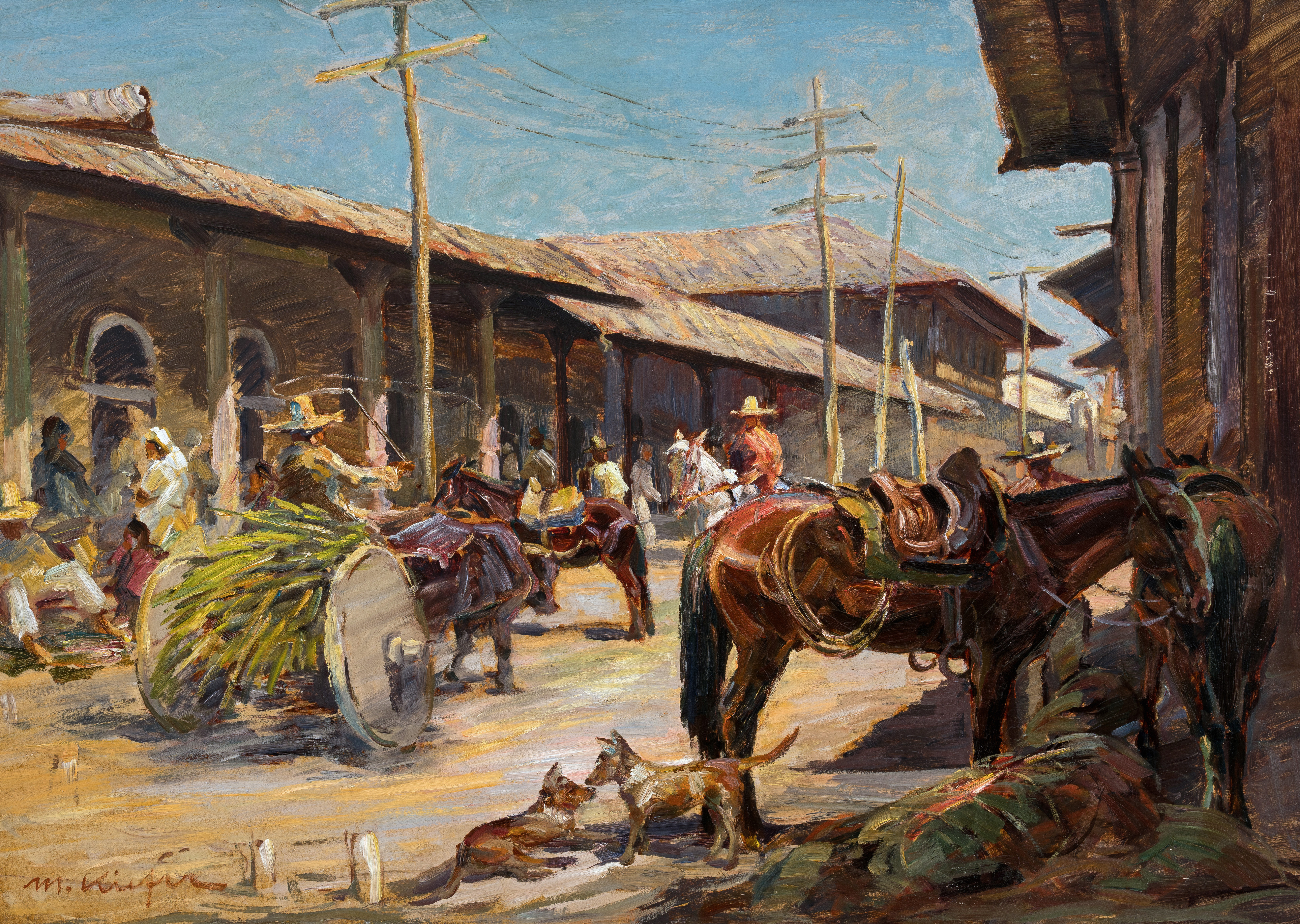 Marktstraße in Santa Cruz de la Sierra, Bolivien | verso liegender Akt ⋅ 1931/32 Image
