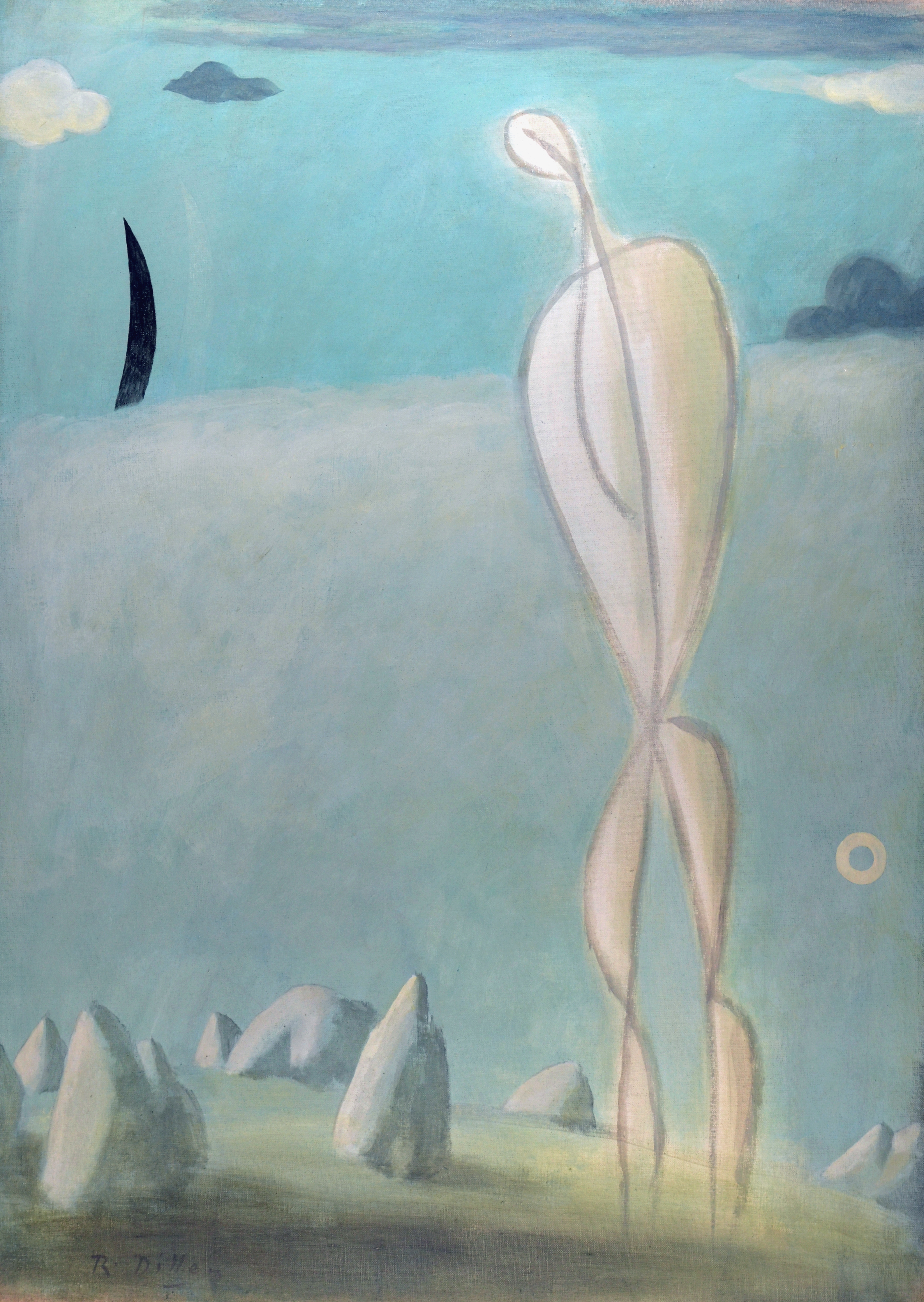 Geneigte Figur in der Landschaft ⋅ 1989 Image