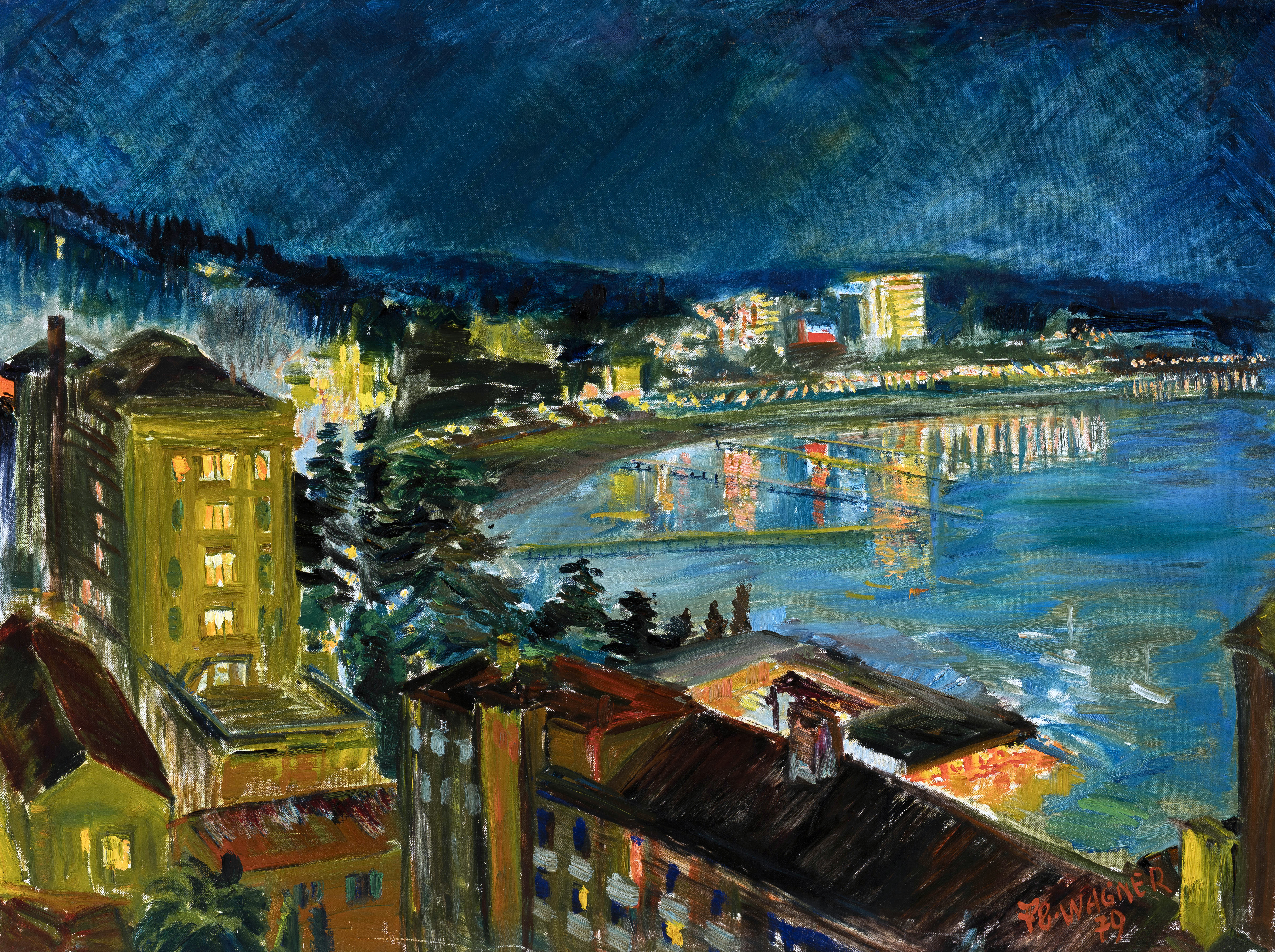 Portorosz bei Nacht (Slowenien) ⋅ 1979 Image