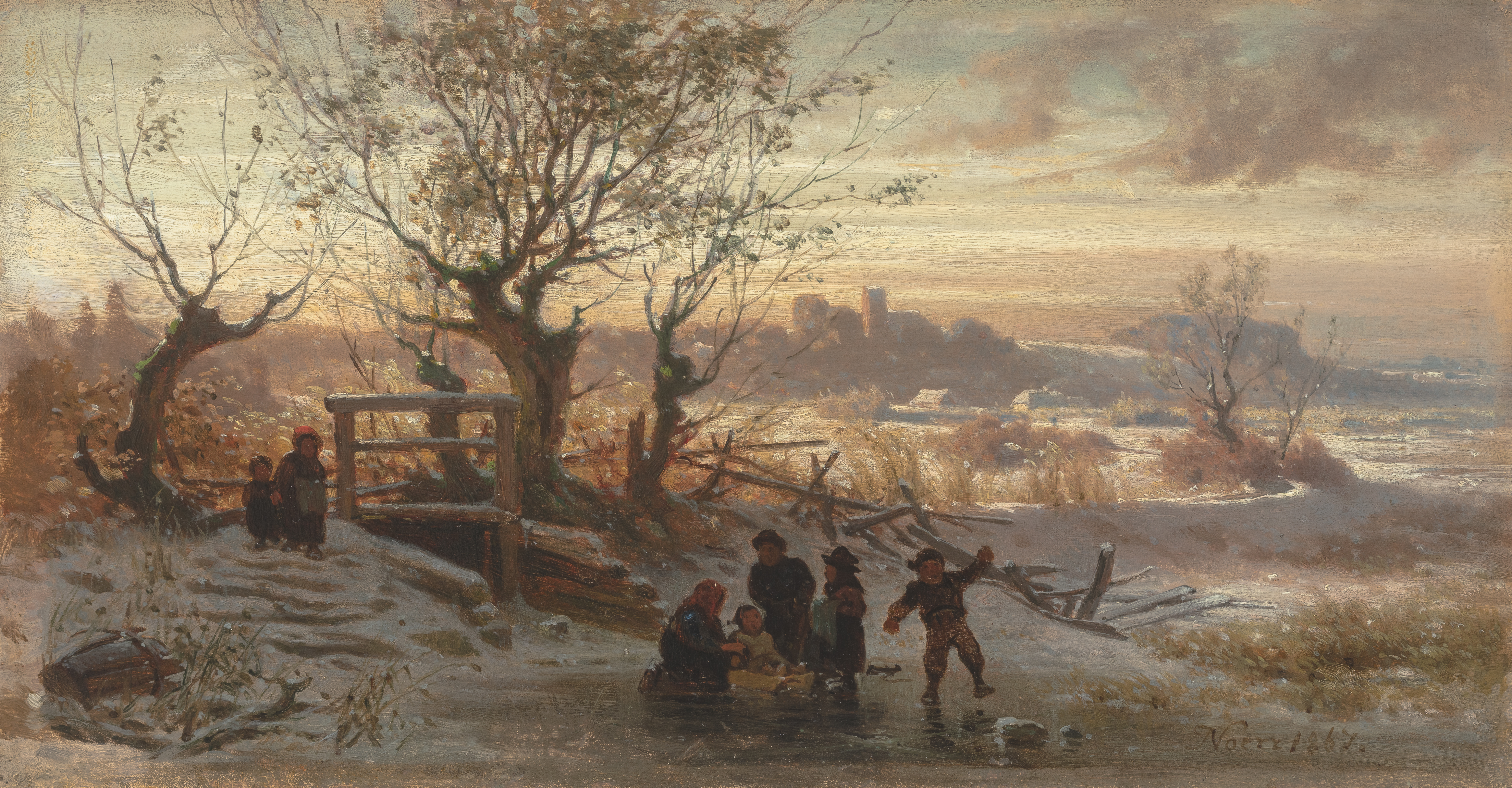 Eisvergnügen an der Isar ⋅ 1867 Image