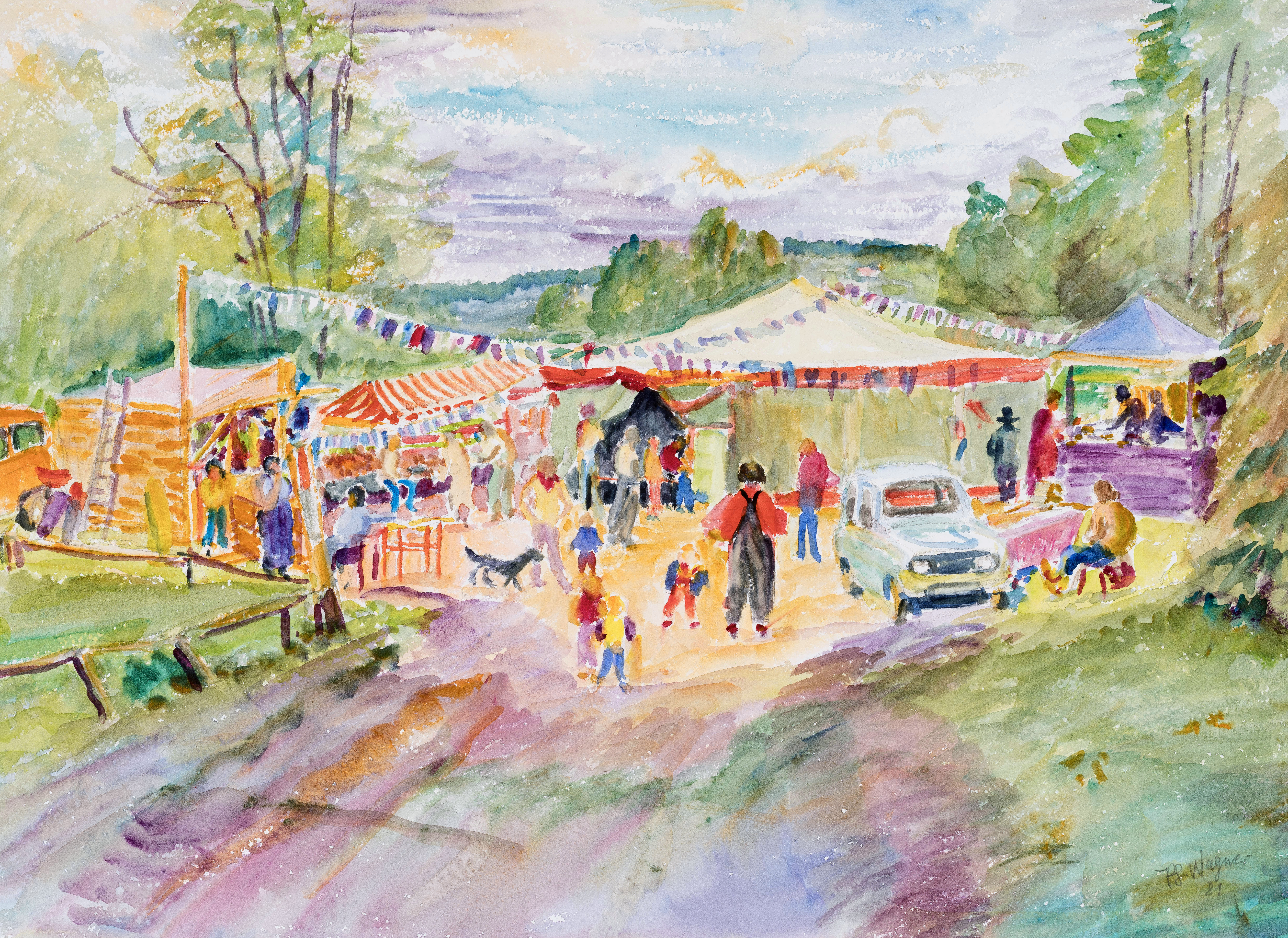 Puppencircus in Possenhofen am Starnberger See ⋅ 1981 Image