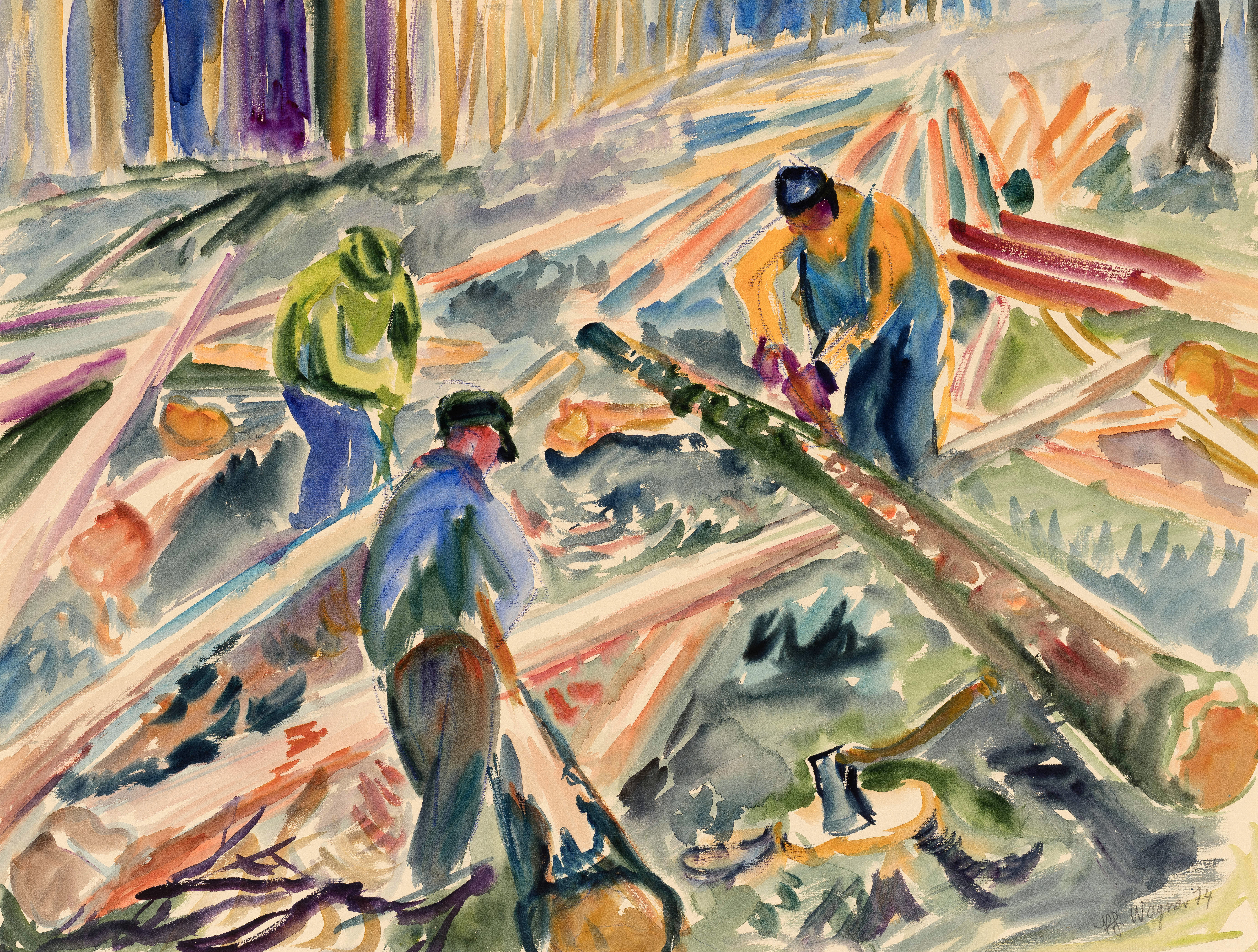 Holzfäller aus Huglfing (Landkreis Weilheim-Schongau) ⋅ 1974 Image