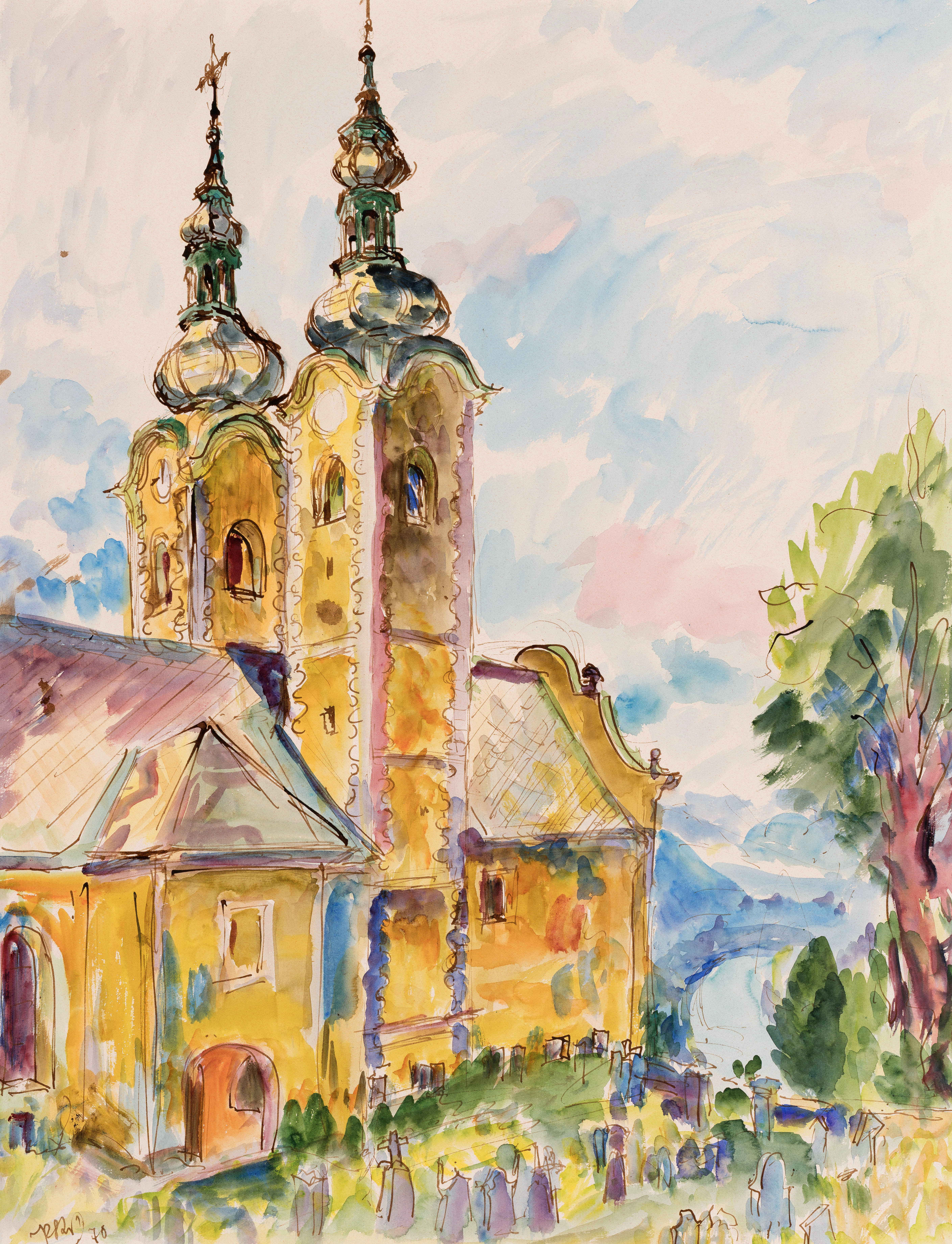 Wallfahrtskirche Maria Rain in Kärnten ⋅ 1970 Image