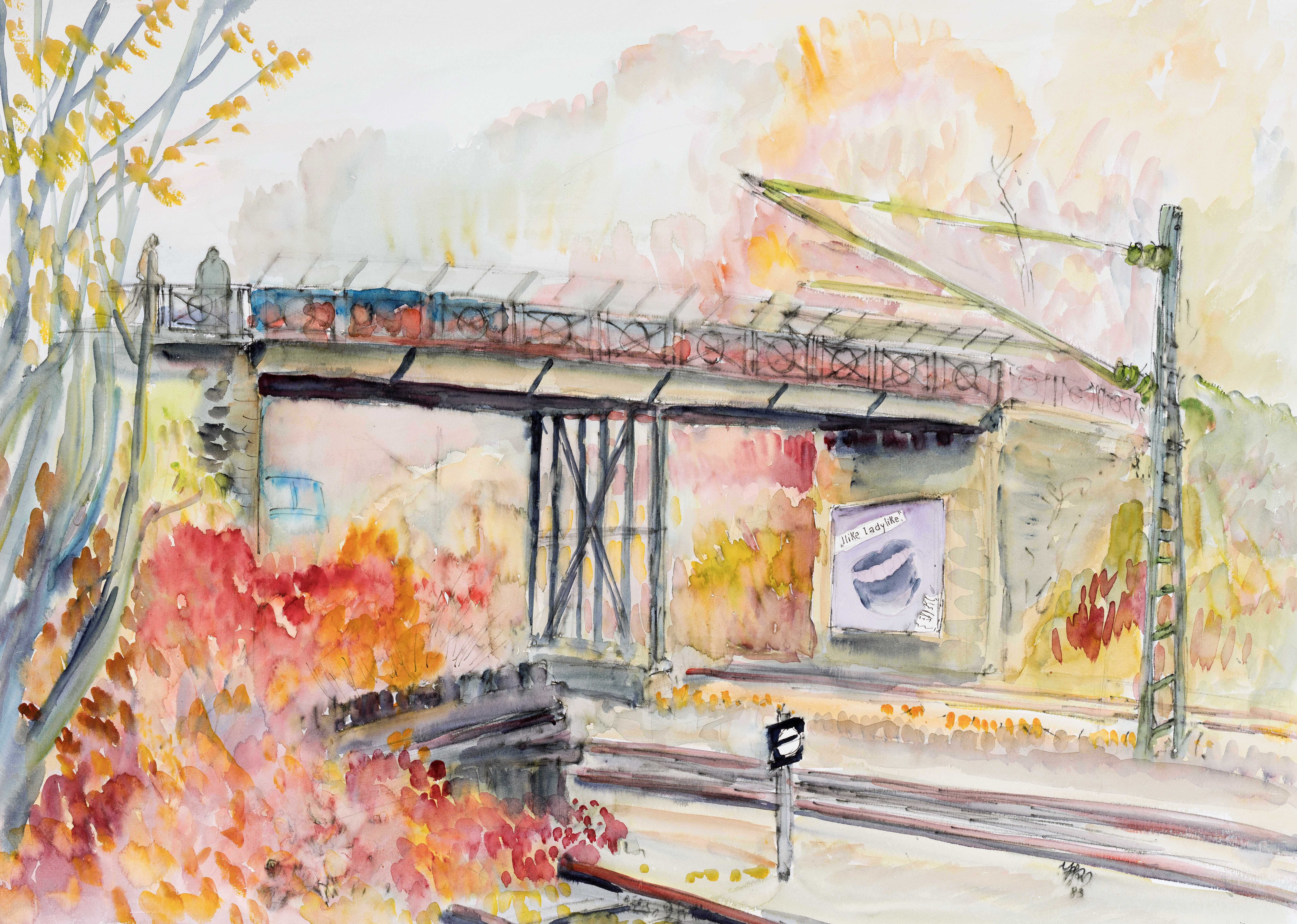 Pöcking am Starnberger See - Bahnüberführung ⋅ 1983 Image