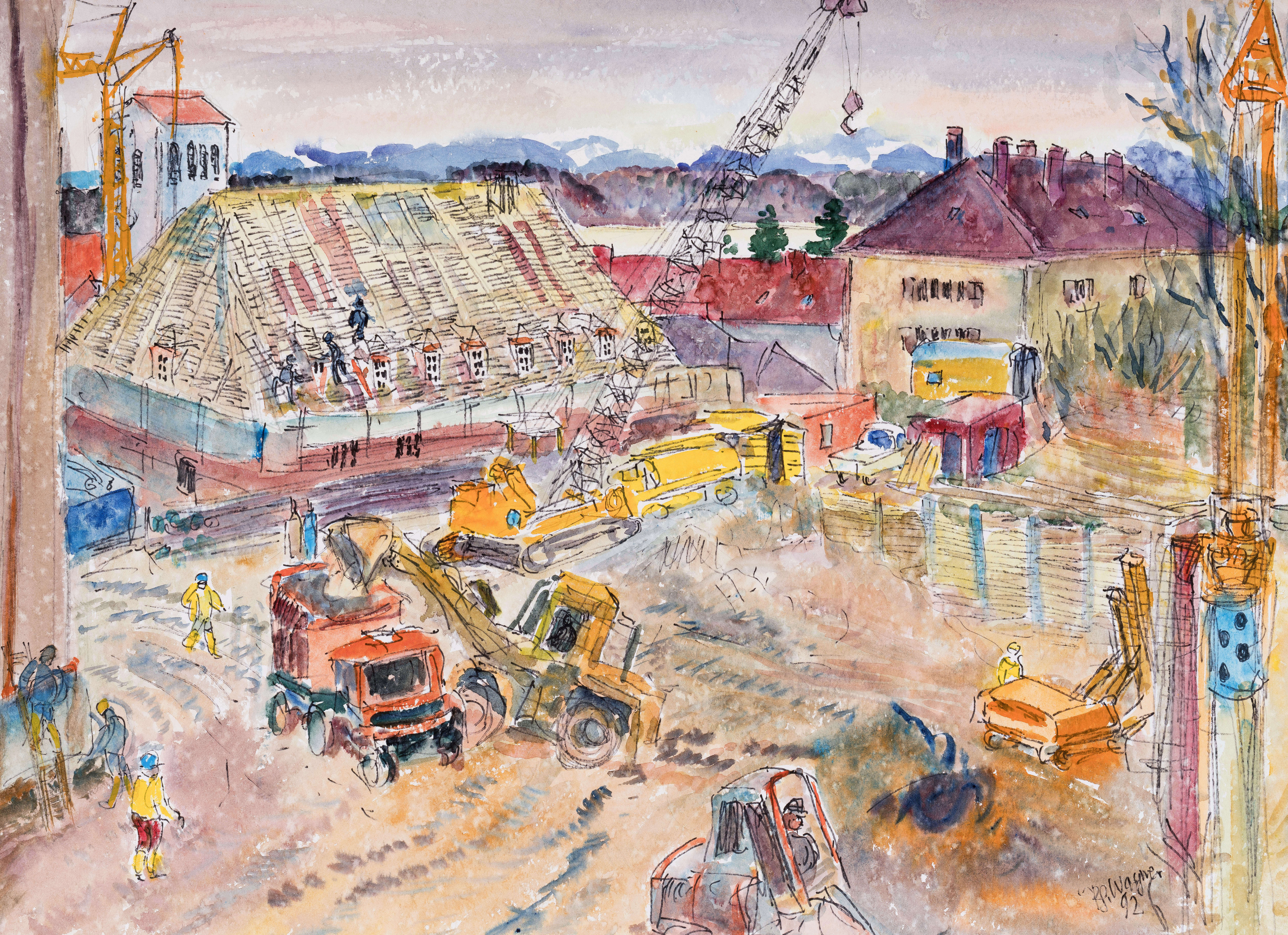 Großbaustelle in Starnberg ⋅ 1992 Image
